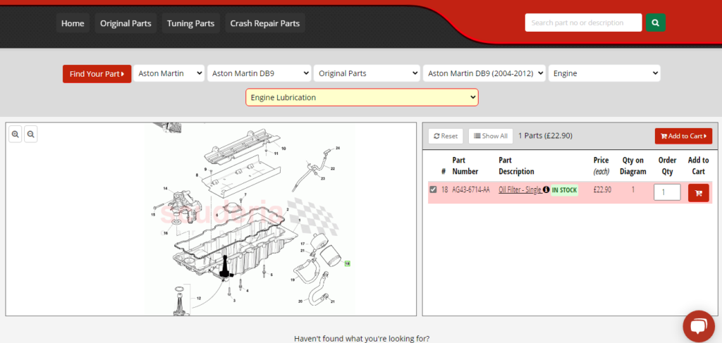 scuderia car parts